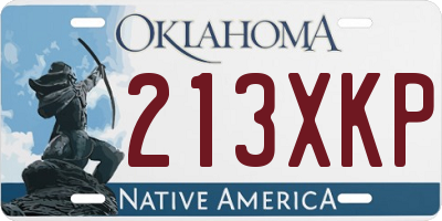 OK license plate 213XKP