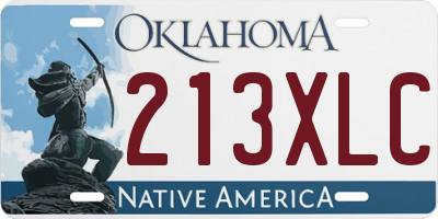 OK license plate 213XLC