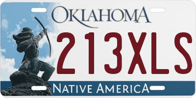 OK license plate 213XLS