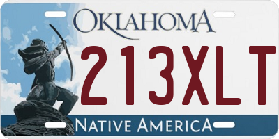 OK license plate 213XLT