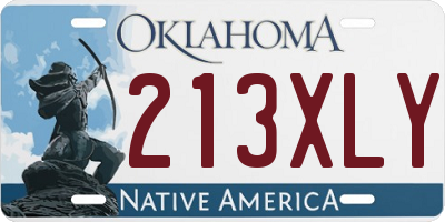 OK license plate 213XLY
