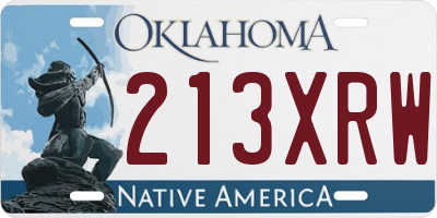 OK license plate 213XRW
