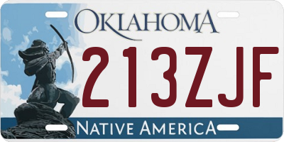 OK license plate 213ZJF