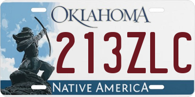 OK license plate 213ZLC