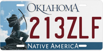 OK license plate 213ZLF