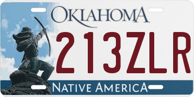 OK license plate 213ZLR
