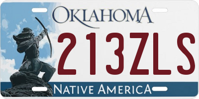 OK license plate 213ZLS