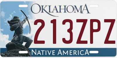 OK license plate 213ZPZ