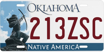 OK license plate 213ZSC