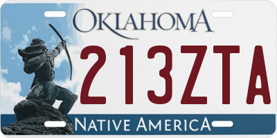 OK license plate 213ZTA