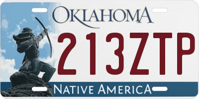 OK license plate 213ZTP