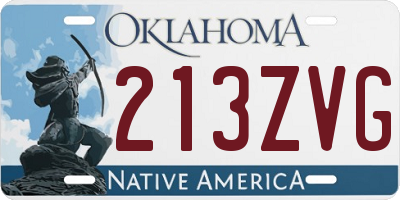 OK license plate 213ZVG