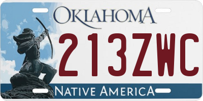 OK license plate 213ZWC