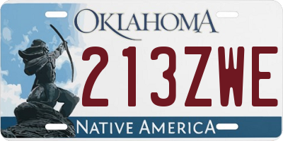 OK license plate 213ZWE