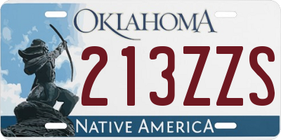 OK license plate 213ZZS