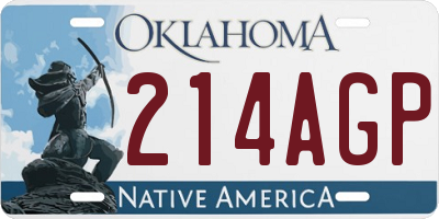 OK license plate 214AGP