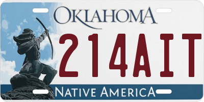 OK license plate 214AIT