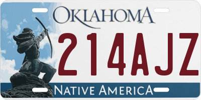 OK license plate 214AJZ