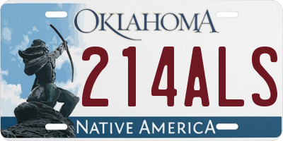 OK license plate 214ALS