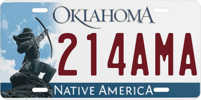 OK license plate 214AMA