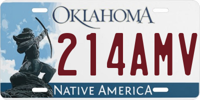 OK license plate 214AMV