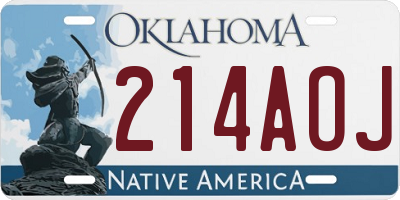 OK license plate 214AOJ