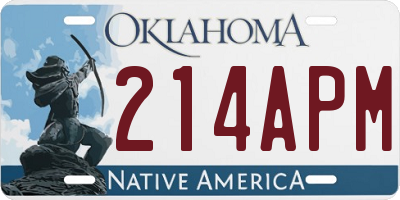 OK license plate 214APM