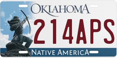 OK license plate 214APS