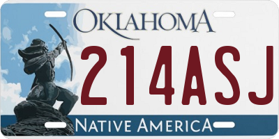 OK license plate 214ASJ