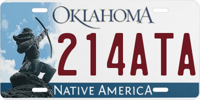 OK license plate 214ATA