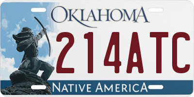 OK license plate 214ATC