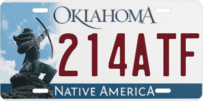OK license plate 214ATF