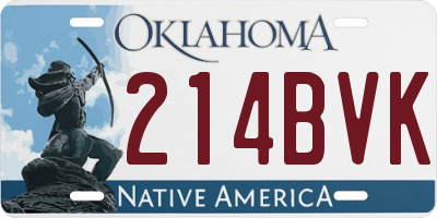 OK license plate 214BVK