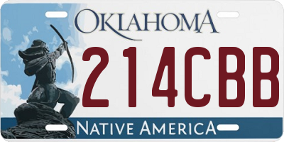 OK license plate 214CBB
