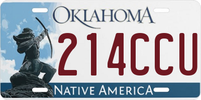 OK license plate 214CCU