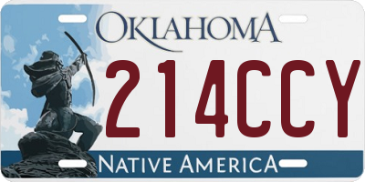 OK license plate 214CCY