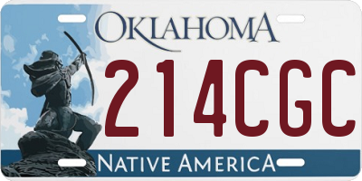 OK license plate 214CGC