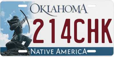 OK license plate 214CHK