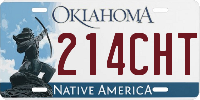 OK license plate 214CHT