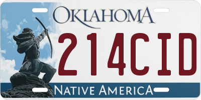 OK license plate 214CID