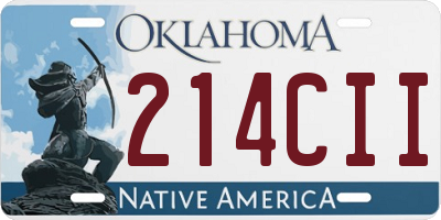 OK license plate 214CII