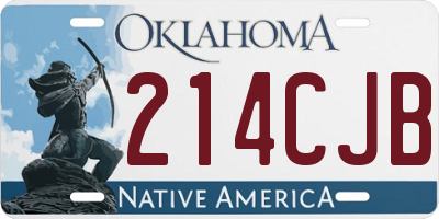 OK license plate 214CJB
