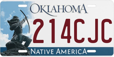 OK license plate 214CJC