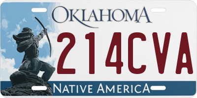 OK license plate 214CVA