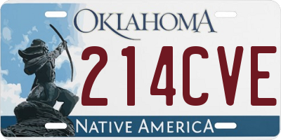OK license plate 214CVE