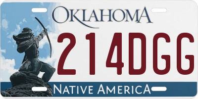OK license plate 214DGG