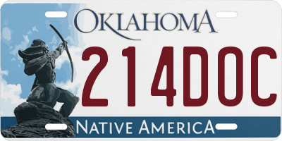 OK license plate 214DOC