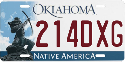 OK license plate 214DXG