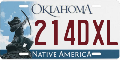 OK license plate 214DXL