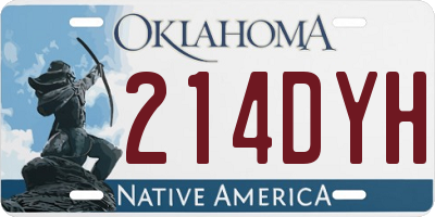 OK license plate 214DYH